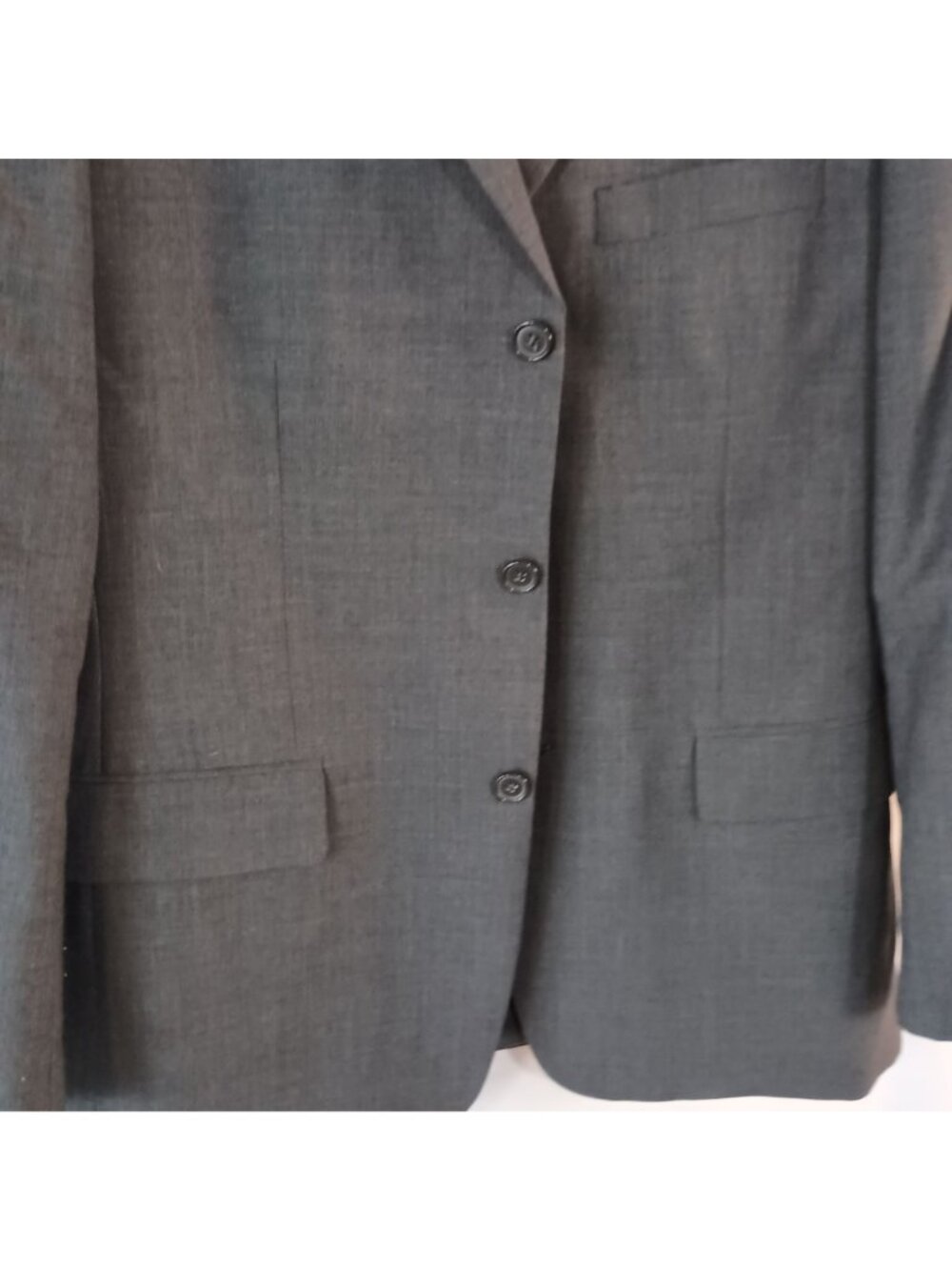 Louis Raphael Luxe Gray Wool Suit Jacket Blazer 42R Tailored Fit 3 Button - Picture 10 of 10